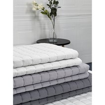 위드베딩 [루체] 냉감 뱀부(대나무추출) 시어서커 여름카페트 겸 패드 킹 K 퀸 Q 슈퍼싱글 SS, 그레이