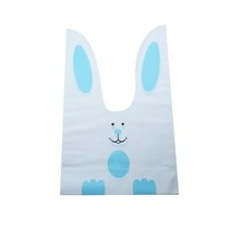 10/50 개/몫 귀여운 토끼 귀 가방 쿠키 플라스틱 가방 캔디 선물 가방 비스킷 스낵 베이킹 패키지 및 파티 용품, 50개, 바지, P