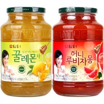 담터 꿀레몬차 1kg + 허니루비자몽 1kg, 2개입