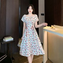 바다 원피스 시원한 롱 반팔 랩 면 스판 연예인 바캉스 룩 하와이안 끈나시 미니 동남아