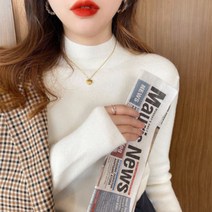 일월전빵 가을겨울 반목 폴라 터틀넥 긴팔 티셔츠 B-C011