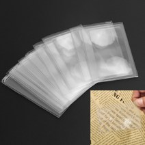 10팩 카드 크기 슬림 신용 카드 독서용 돋보기 루페 프레넬 렌즈 3개, 보여진 바와 같이, 하나