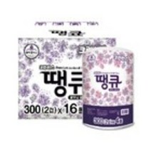 크린센스 땡큐 꽃무늬 2겹 점보롤300 100m, 16개입, 1개