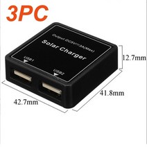 태양광 패널 파워 뱅크 5v-20v 5v 3a 최대 듀얼 usb 충전기 레귤레이터, 3개