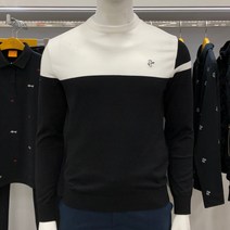 루이까스텔 남성 상단배색 라운드 니트 스웨터 3MTSW942B