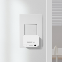 라맥스 IoT 스마트 미니 스위치 버튼 원격제어 리모컨 누워서불끄기 자동 무선 와이파이, RSA-021W (앱IoT제어+IR리모컨제어기능), 1개