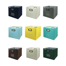 책장바구니 책장 바스켓 폴리 수납 손잡이 사각 정리함, 트럼펫27x27x27(라이트블루)