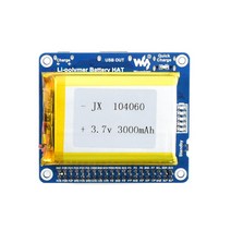 Li-polymer Battery HAT for Raspberry Pi SW6106 Solution with Embedded Pro tion [B00057492], 01-상품선택-57492