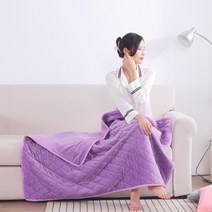 캠핑히터 화장실 가정용 미니 히터 5V USB 대형 전기 담요 의해 보조베터리 겨울 침대 따뜻한 난방 바디 히, 04 보라색