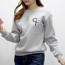 [당일발송] 여자친9 따뜻한 기모 영문 볼륨자수 (S~2XL) 맨투맨- 21칼라