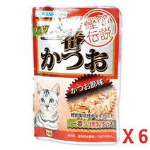 고양이간식 (6개)펫모닝 카네토라 가다랑어파우치 60g, 1