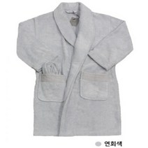 송월타올 격자 가운 뱀부얀 프리미엄 샤워가운 연회색 S M L 성인용 사이즈