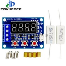 저항계 절연 접지 디지털 ZB2L3 배터리 테스터 LED 디스플레이 18650 리튬 전원 공급 장치 테스트 저항 납산 용량 방전 측정기, 한개옵션0