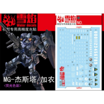 설염데칼 (MG71) MG 제스타 건담 UV 형광 습식 데칼
