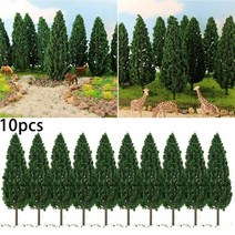 인조잔디 시공 테라스인조잔디 인조잔디매트20Pcs 미니 모델 나무 마이크로 조경 장식 기차 레이아웃 액세, 08 A 10pcs 11cm