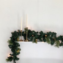 무드선셋 크리스마스 트리 가랜드 + 앵두 조명, 1.8 M