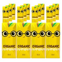 오가닉쥬스 크니쁘니 100% 유기농 오렌지&망고, 16개, 125ml