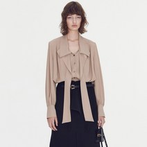 송혜교블라우스 김고은블라우스 스카프 카라 리본 베이지 봄 블라우스 루즈핏 셔츠
