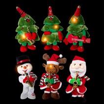 [미미프렌즈] 댄싱트리 크리스마스 춤추는 산타 인형 캐롤나오는 장난감 틱톡 인싸템, 트리(기본)