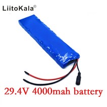 홍콩 LiitoKala 24V 4Ah 7S2P 18650 배터리 리튬 이온 4000mah 전기 자전거 오토바이/전기 포함하지 않습니