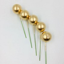 파티용품 풍선 아프리카별풍선 다이소풍선막대 팜 스피어 케이크 토퍼생일 축하 리프 장식케이크 장식웨딩 베이킹 디저트 테이블파티 호의, 25 Gold Ball 5pcs 2.5cm