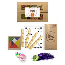 복이 가득한 전통놀이 민속놀이 세트 윷놀이 제기 공기 칠교놀이