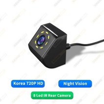 차량 블랙박스 채널 1 2 후방 카메라Grandnavi-AHD 자동차 백미러 카메라 170 도 스타라이트 야간 투시경, 01 8LED IR