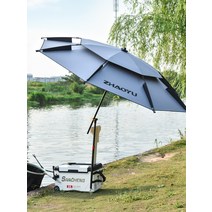 휴대용 파라솔각도기 낚시용파라솔 시원한2단파라솔, 노블 그레이비닐 두께 2.4미터 목발