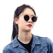 페니레인 여성추천 ANGELICA C2 블랙렌즈 하금테 선글라스