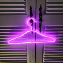 LED 네온 옷걸이 조명 라이트 옷가게 매장 디스플레이 인테리어 장식 램프 핑크, 상세페이지 참조, 상세페이지 참조