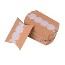 옥수수완충제 종이완충제 친환경포장지 10/20/30Pcs 다채로운 베개 사탕 상자 크래프트 종이 크리스마스 선, 15 Lace_01 10 pcs