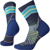 스마트울 여성용 런 타깃 쿠션 미드 크루 양말, Small, Deep Navy