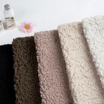 유명한원단 단면 양털 덤블링 다이마루 스판 원단 털 천 인디 5종, 카키브라운(PP)