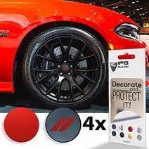 IPG for Hash Rhombus Center Cap Overlay Decals- 2017-2019 Challenger Set of 4 (Pearl RED) null, 1, PEARL RED