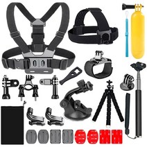 고프로 히어로 11 10 9 8 7 6 5 4 세션 퓨전 인스타 360 DJI SJCAM APEMAN AKASO 카메라용 액션 카메라 액세서리 20 in 1, 01 Camera Accessory Kit, 한개옵션1