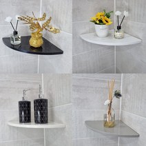 인조대리석 선반 무지주 코너선반 욕실 모서리 선반 대리석 화장실 코너선반, E.어반그레이