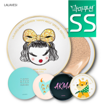 [라라베시 공식몰] 악마쿠션 뽀송커버 SS타입, 핑크21호, 본품+리필1(블랙핑크)