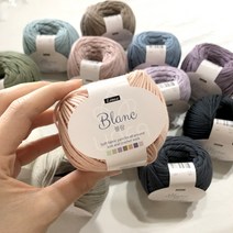 블랑 실 65g / 왕초보 뜨개질용 패브릭얀 원단실 가방 러그 인형 소품 코나 Blanc, 718 연노랑