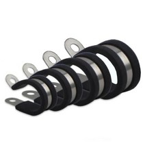 충격흡수 난연방지 스텐 P클립 4-28mm U자형 튜브 파이프 클램프, 28mm