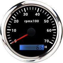 타코메타 타코미터7색 백라이트 85mm 해양 타코미터 보트 오토바이 자동차 3000 RPM 게이지 LCD 아워미터, 13 7K tacho