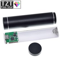 금속 보조 배터리 DIY 키트 보관 케이스 상자 1X 18650 5V 1A USB 외부 충전기 스마트 폰 무료 용접 슈트, 한개옵션0