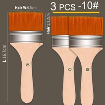 아크릴 오일 드로잉용 나일론 페인트 브러시 세트 수채화 나무 그림 브러시 도구 미술 용품 홈 칩 청소 도구, 3Pcs 10
