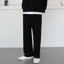 베이직바이블 데일리 와이드 밴딩 면 트레이닝 바지 팬츠