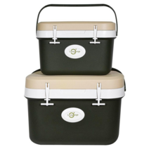 리빙오보제 캠핑 아이스박스, 11L+25L SET, 카키&베이지