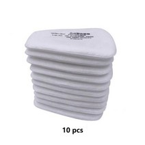 비재호흡마스크 빠른 배송 17 in1 반 마스크 먼지 가스 7502 호흡기 화학 페, 10 filter cotton