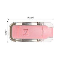 북스캔 LED USB 충전식 책 독서 빛 밝기 조절 눈 보호 클립 휴대용 북마크, 04 분홍색