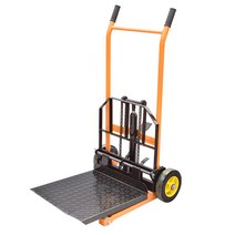 소형 수동 스테커 유압 팔레트 리프트 트럭 지게차, 12V충전 400KG 범용 휠0.9m 카고포크, 1개