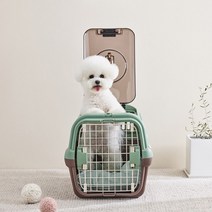 릿첼 강아지 고양이 이동장 이동가방 캐리어 캠핑 켄넬 더블도어, 캠핑캐리 M 싱글도어 (다크브라운)