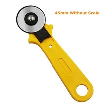 원단재단기 28mm 45mm 로터리 커터 패치 워크 롤러 휠 라운드 나이프 스케일 가죽 공예 직물 천 절단 재단사 도구 163, 스케일 없이 45mm