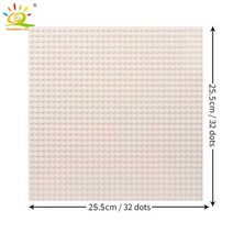 중국 호환 레고 블럭 HUIQIBAO 32x32 도트 클래식베이스 플레이트 스트레이트 크로스로드 커브 피규어 소형 브릭 베이스 어린이 장난감, CHINA, 25.5x25.5CM, 1pcs 32x32 white